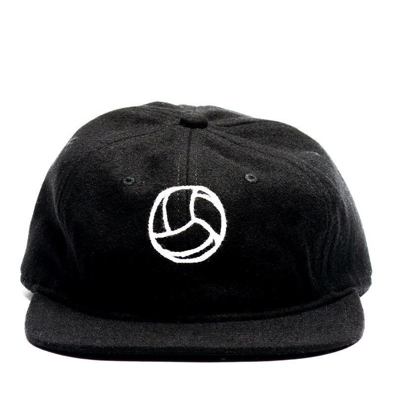 Tiento Chain Stitch Wool Cap - Black